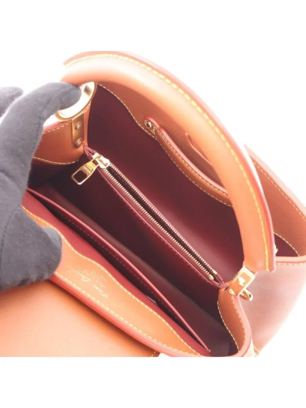 Louis Vuitton Grace Coddington Capucines BB Tan 2-Way Leather Handbag